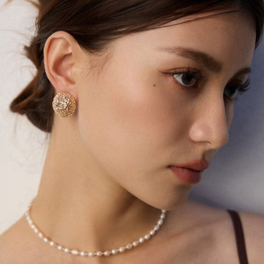 Aurora Dome Gold Studs