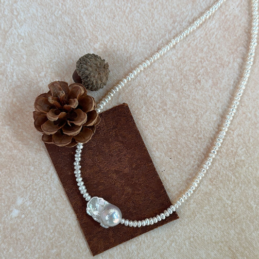 Celestial Drift Baroque Pearl Necklace