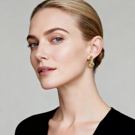 Golden Spiral Earrings