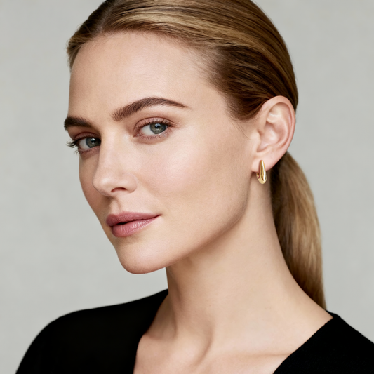 Crimson Arc Earrings