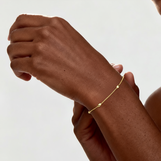 Golden Harmony Beaded Bracelet