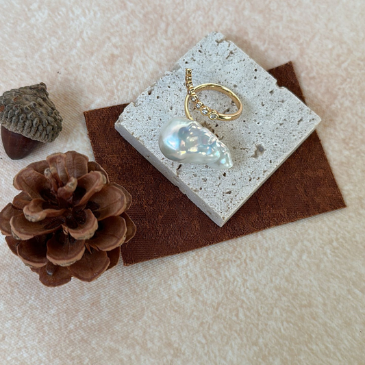 Lunar Muse Baroque Pearl Ring