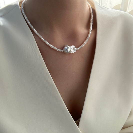 Celestial Drift Baroque Pearl Necklace