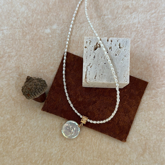 Roman Holiday Coin Pearl Necklace