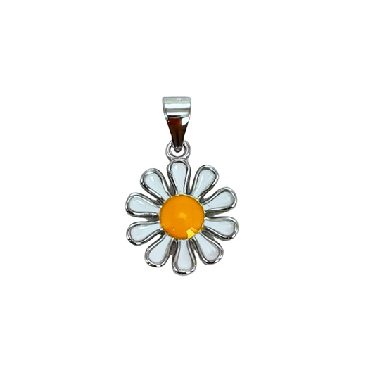 Sunveil Daisy Enamel Sterling Silver Pendant