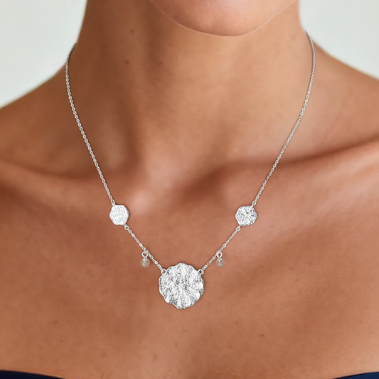 Luna Bloom Silver Necklace