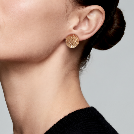 Aurora Dome Gold Studs