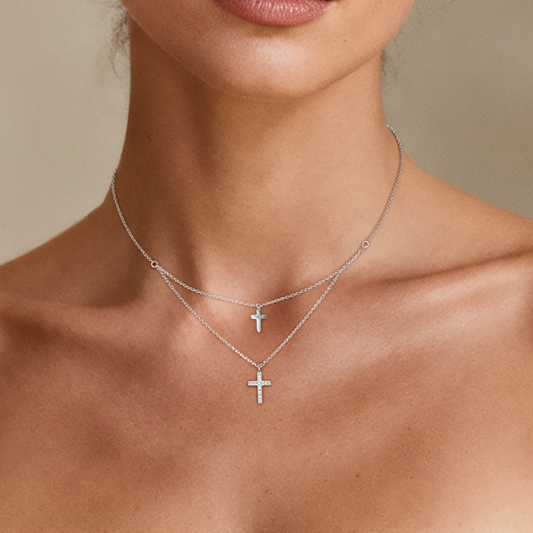 Divine Grace Layered Cross Necklace