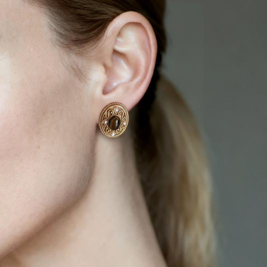 Aurelia Tiger Eye Studs