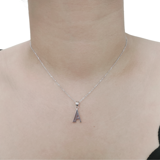 Signature Initial A–Z Sterling Silver Pendant