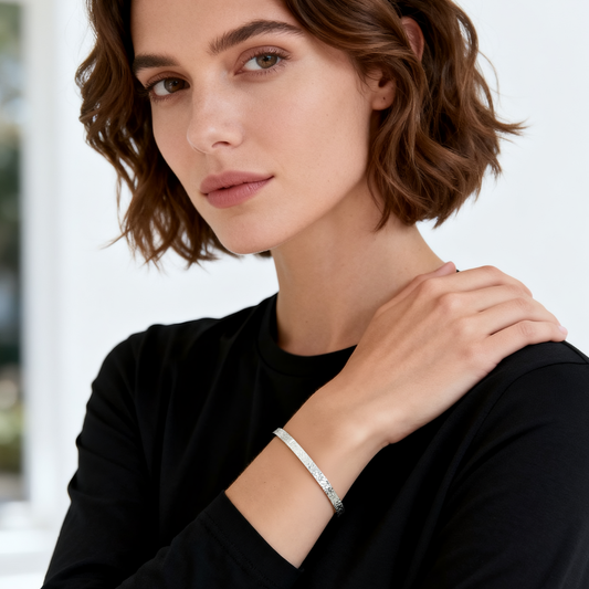 Radiance Silver Bangle