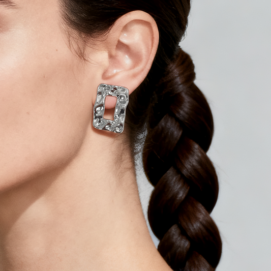 Waveform Silver Studs