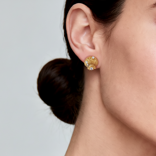 Seaside Glow Shell Earrings