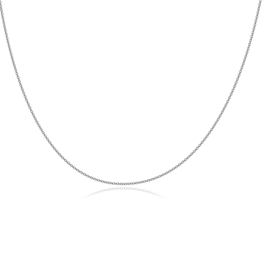 “Celesta Link Chain Necklace in 925 sterling silver — delicate fine-link design from the Abundance Collection by Ploutos Jewellery. Crafted for effortless elegance and lasting shine, perfect for layering or minimalist everyday wear.