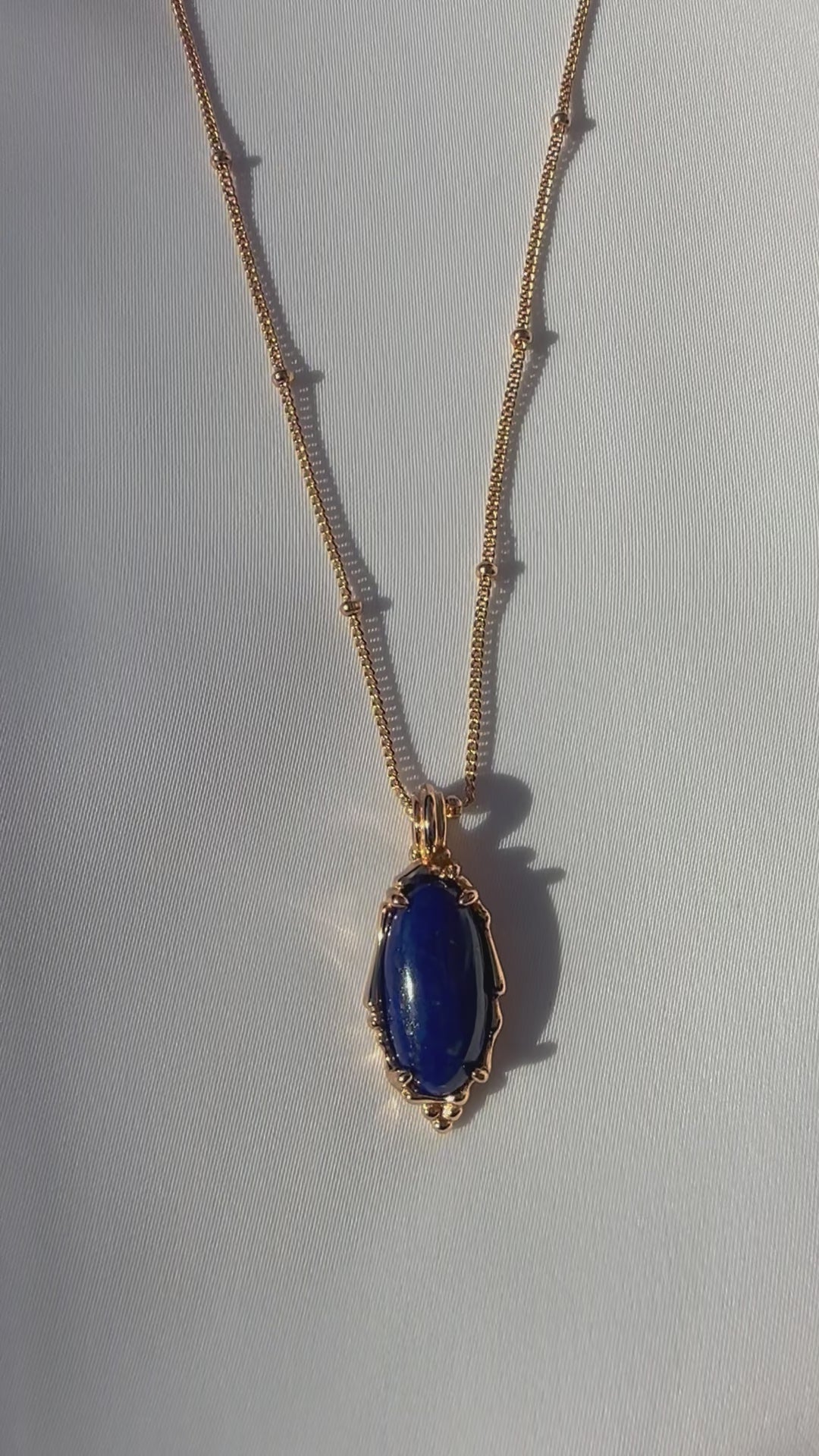 Midnight Lapis Gold Necklace