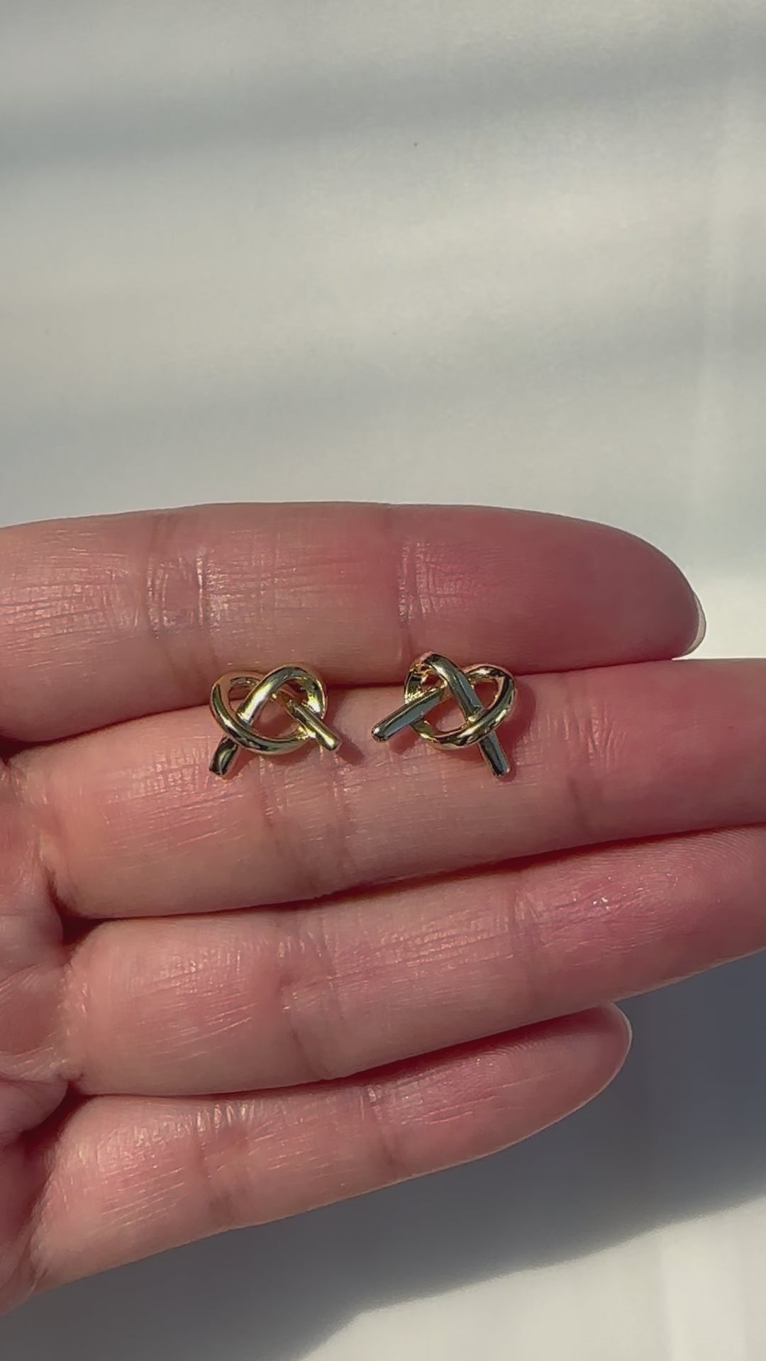 Golden Knot Stud Earrings