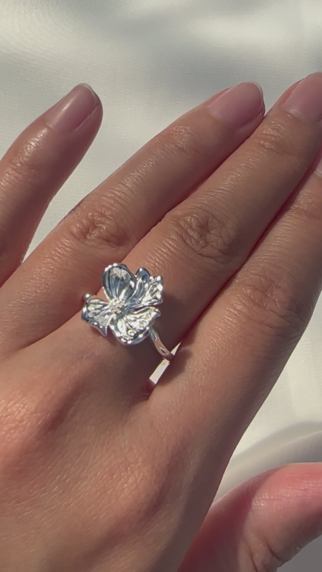Bloom Silver Flower Ring