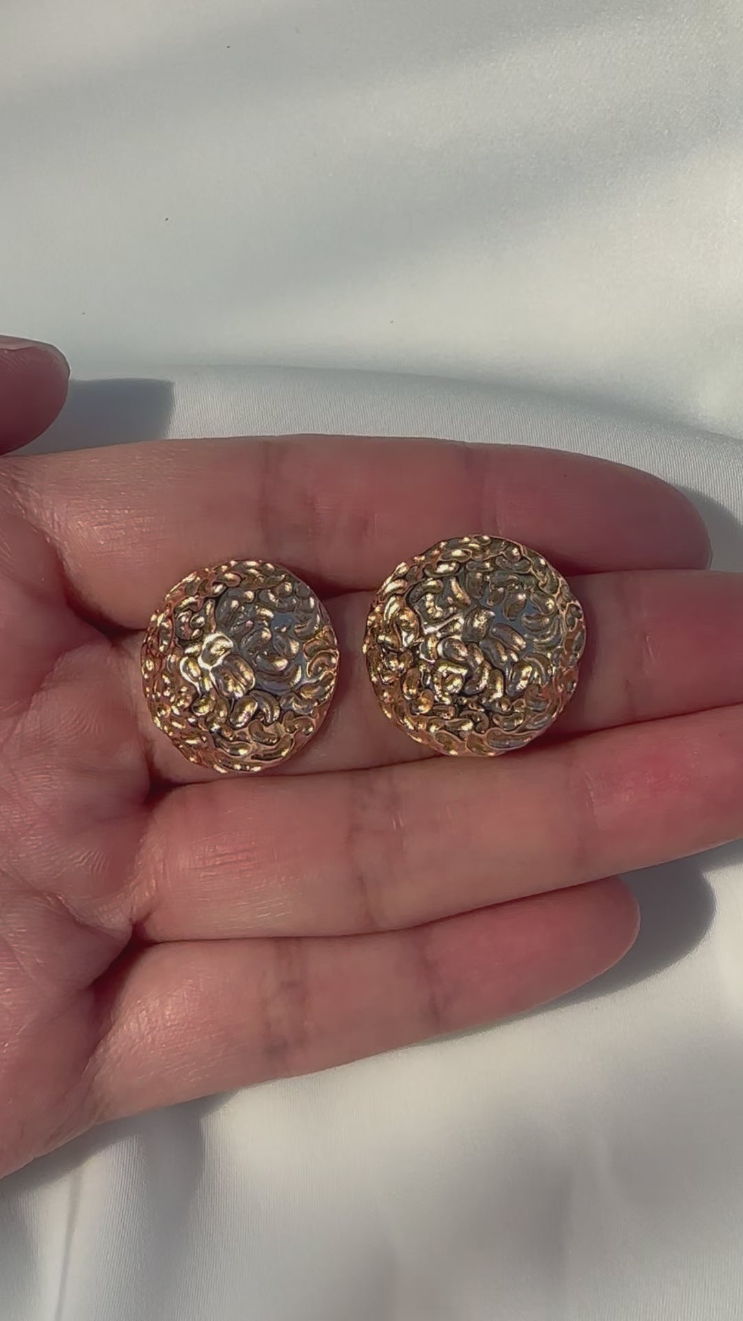 Aurora Dome Gold Studs