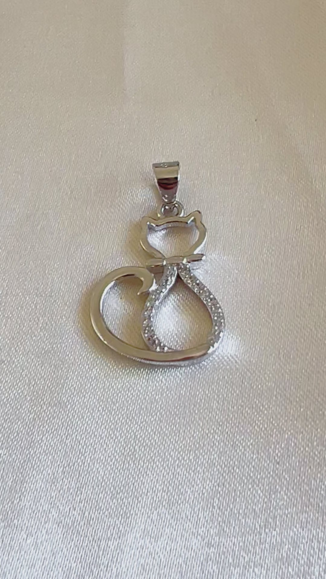 Celeste Cat Sterling Silver Pendant