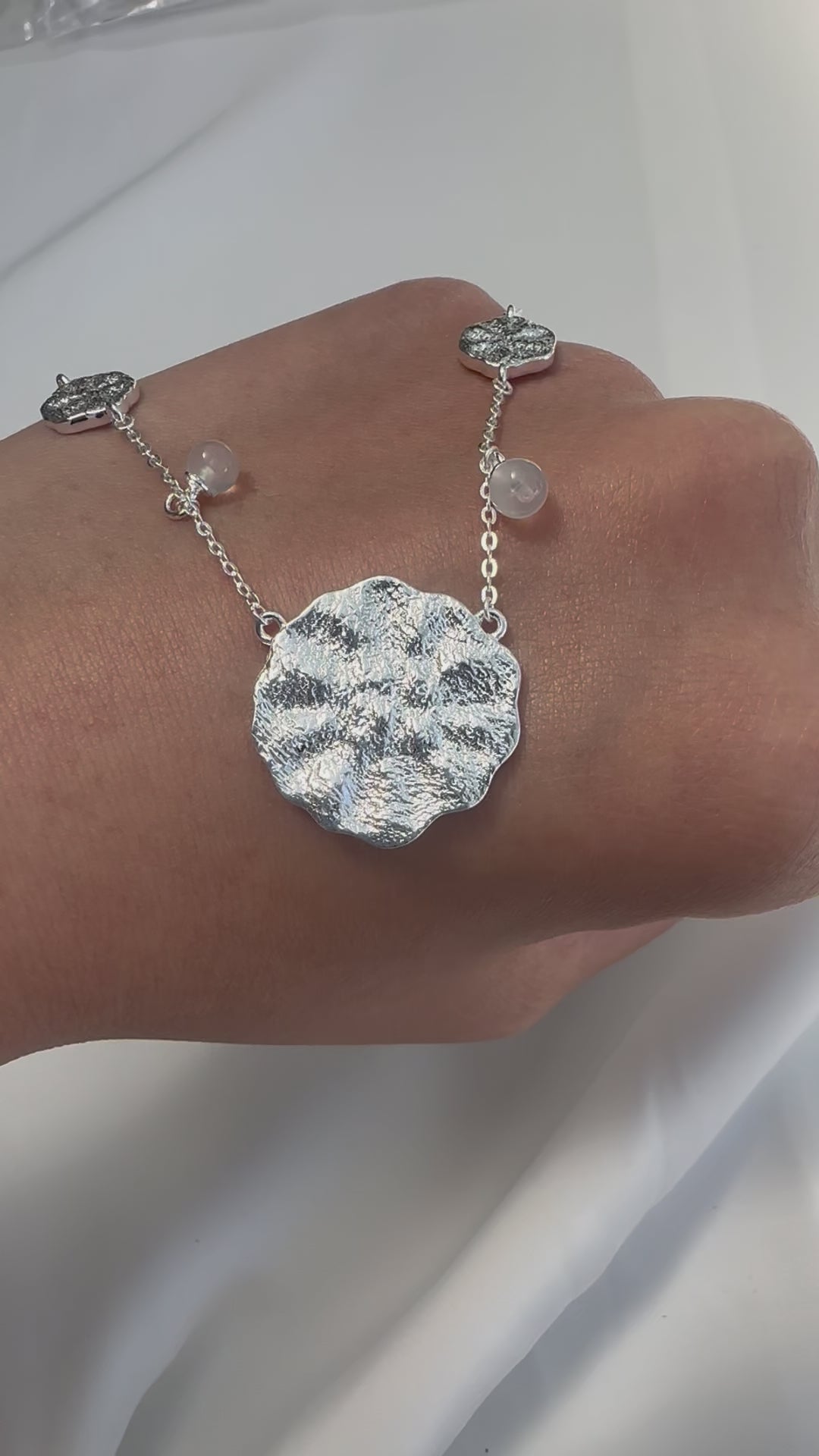 Luna Bloom Silver Necklace