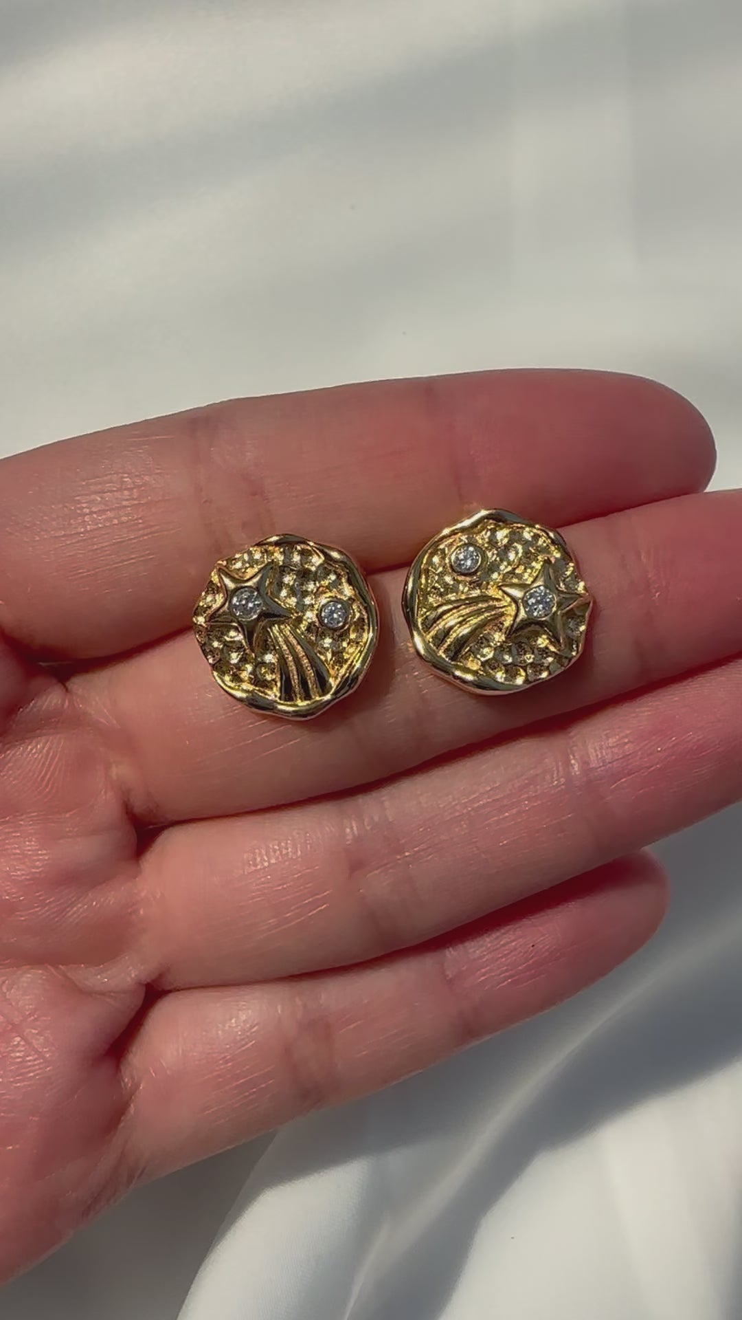 Starlight Trail Gold Studs