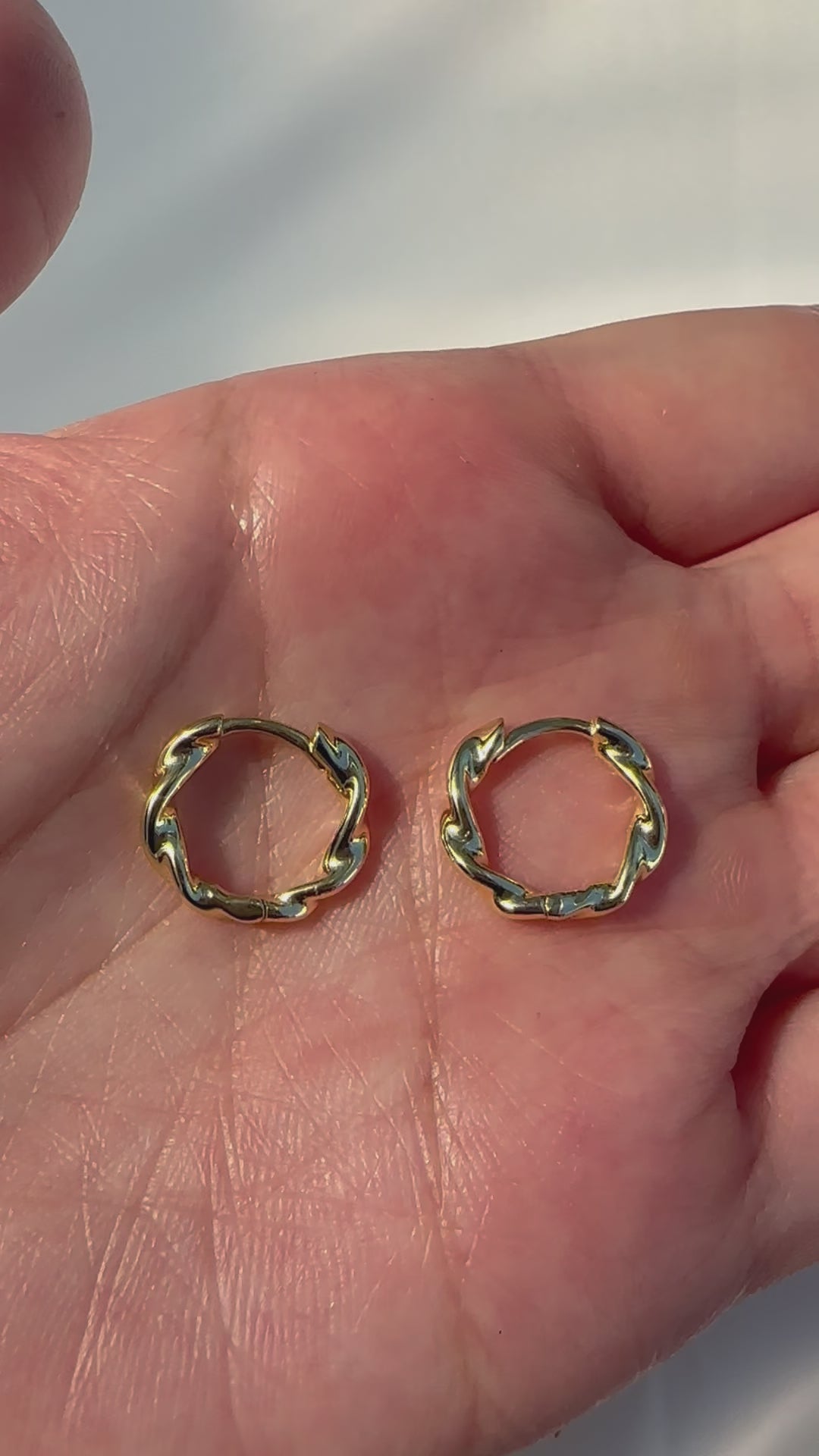 Golden Flow Hoop Earrings