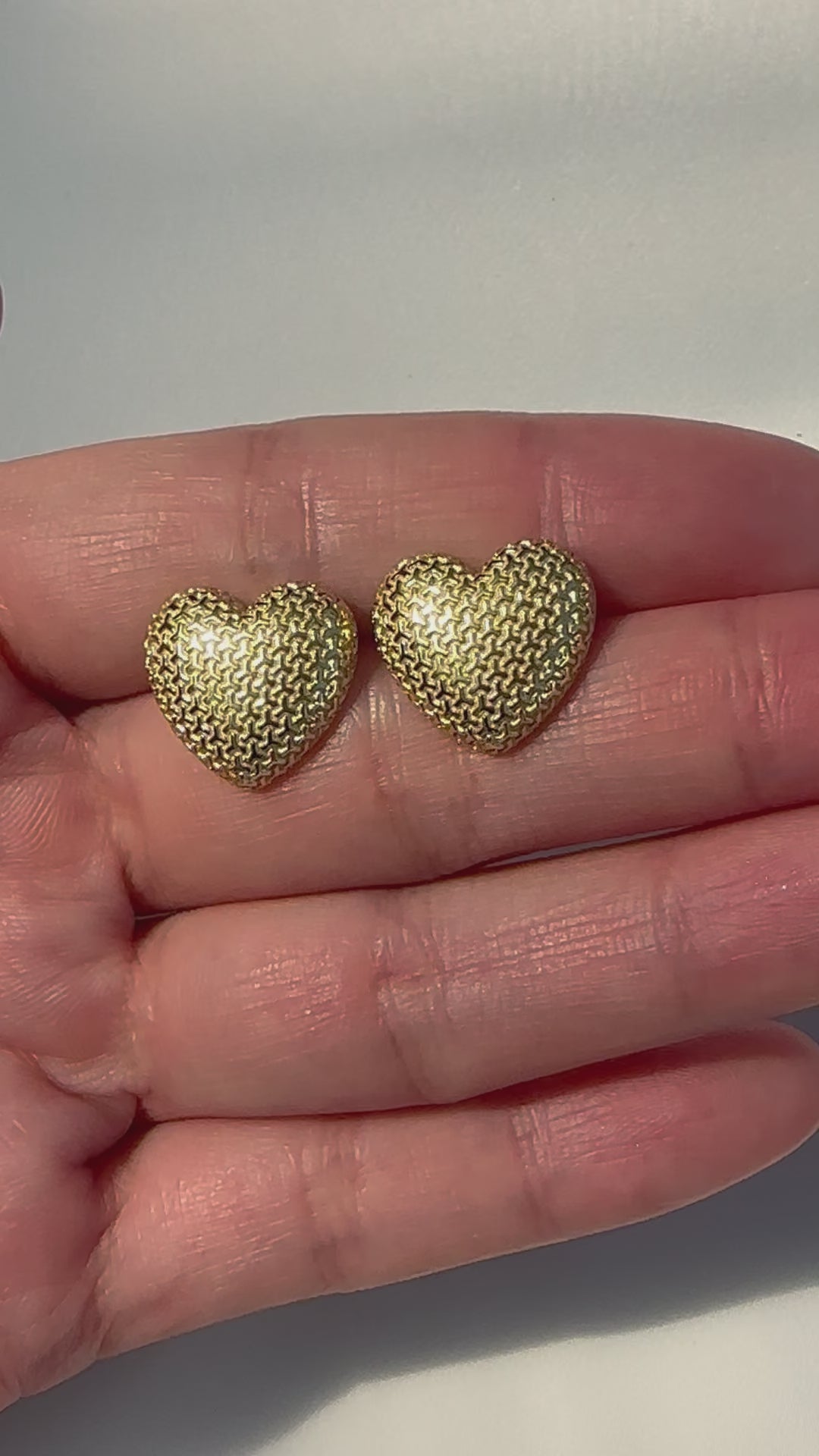 Eternal Heart Gold Stud Earrings