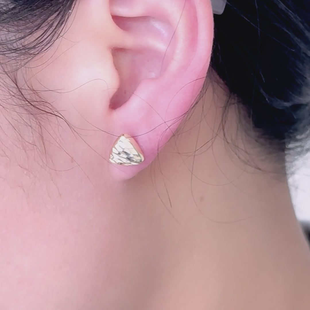 Golden Prism Stud Earrings